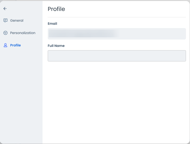 Settings - Profile