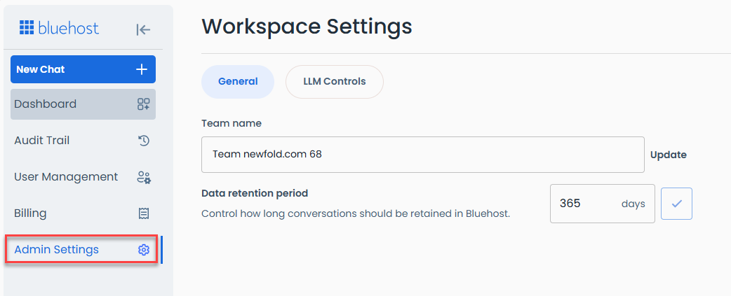 Admin Settings