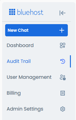 Admin Console Left Nav Menu