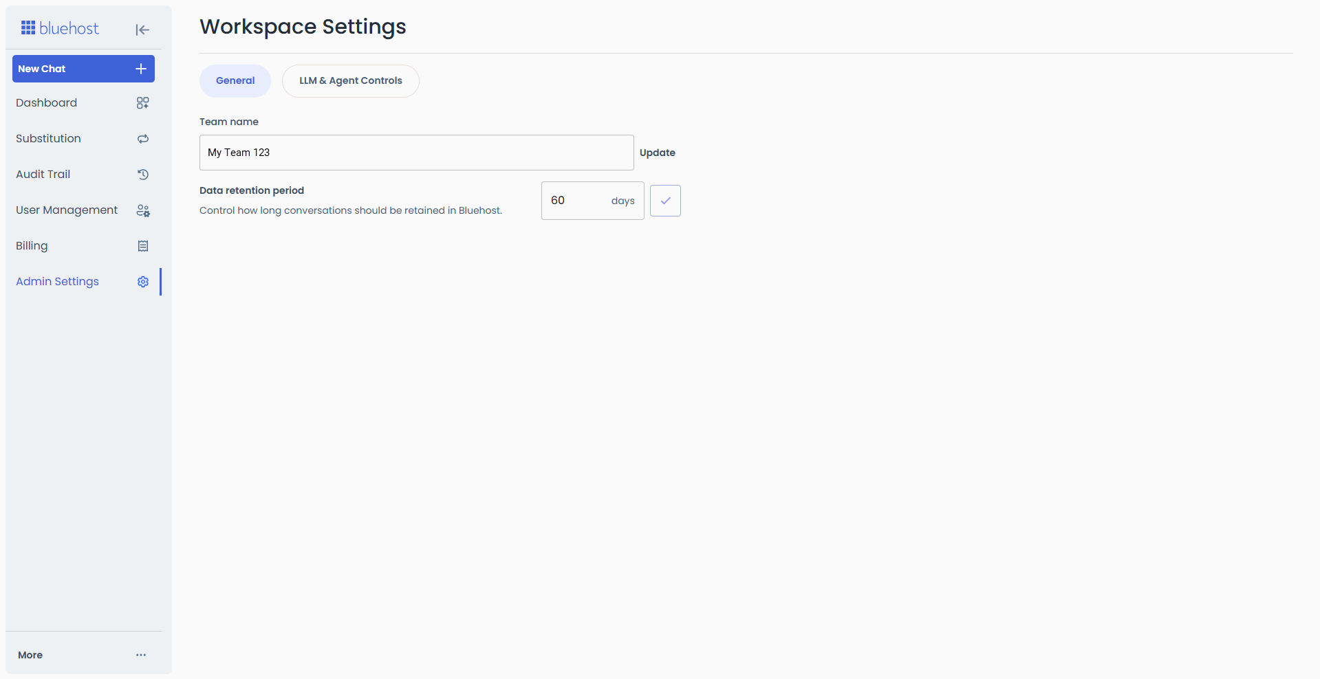 AI All-Access Dashboard - Admin Console - Admin Settings