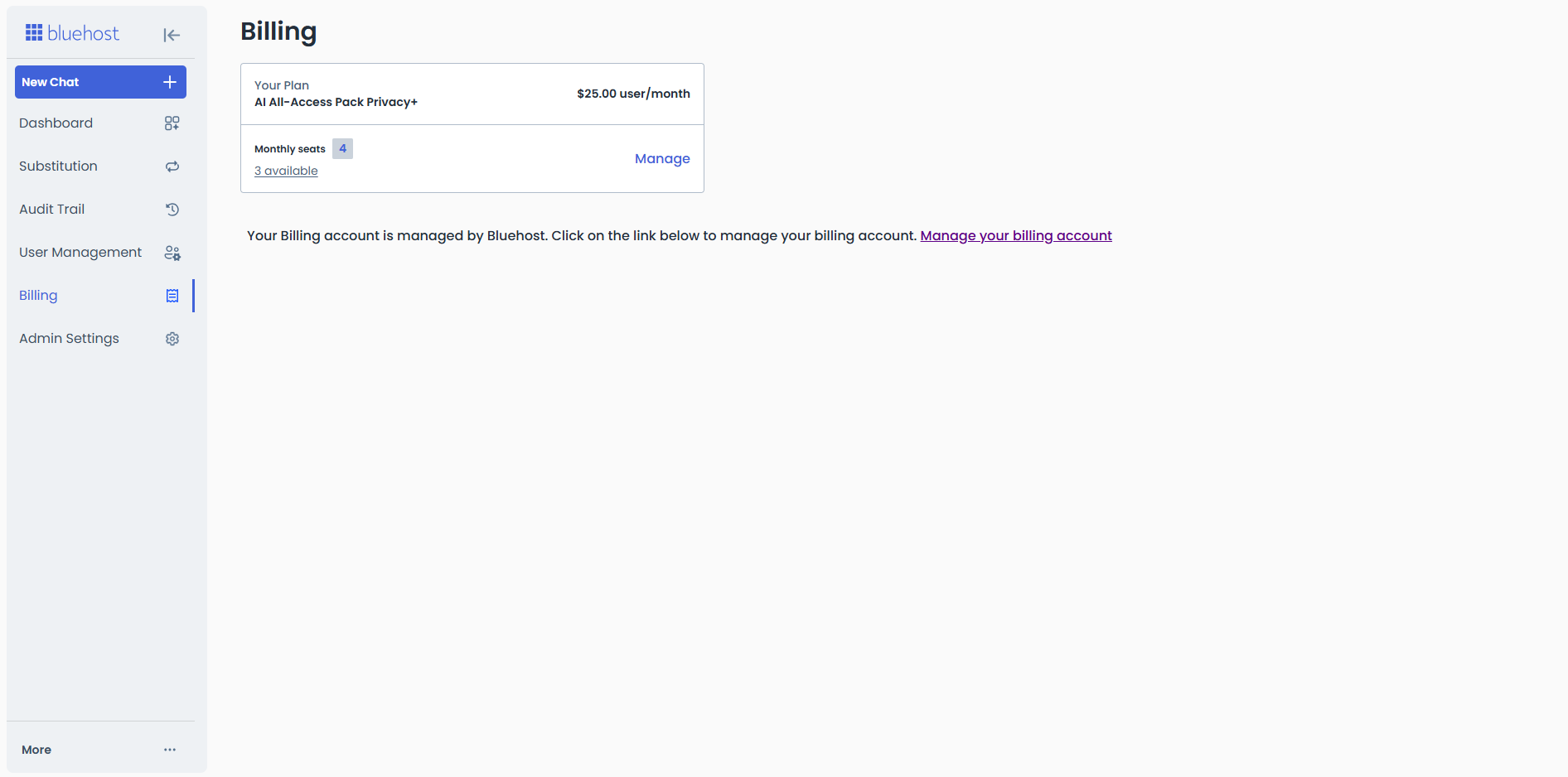 AI All-Access Dashboard - Billing