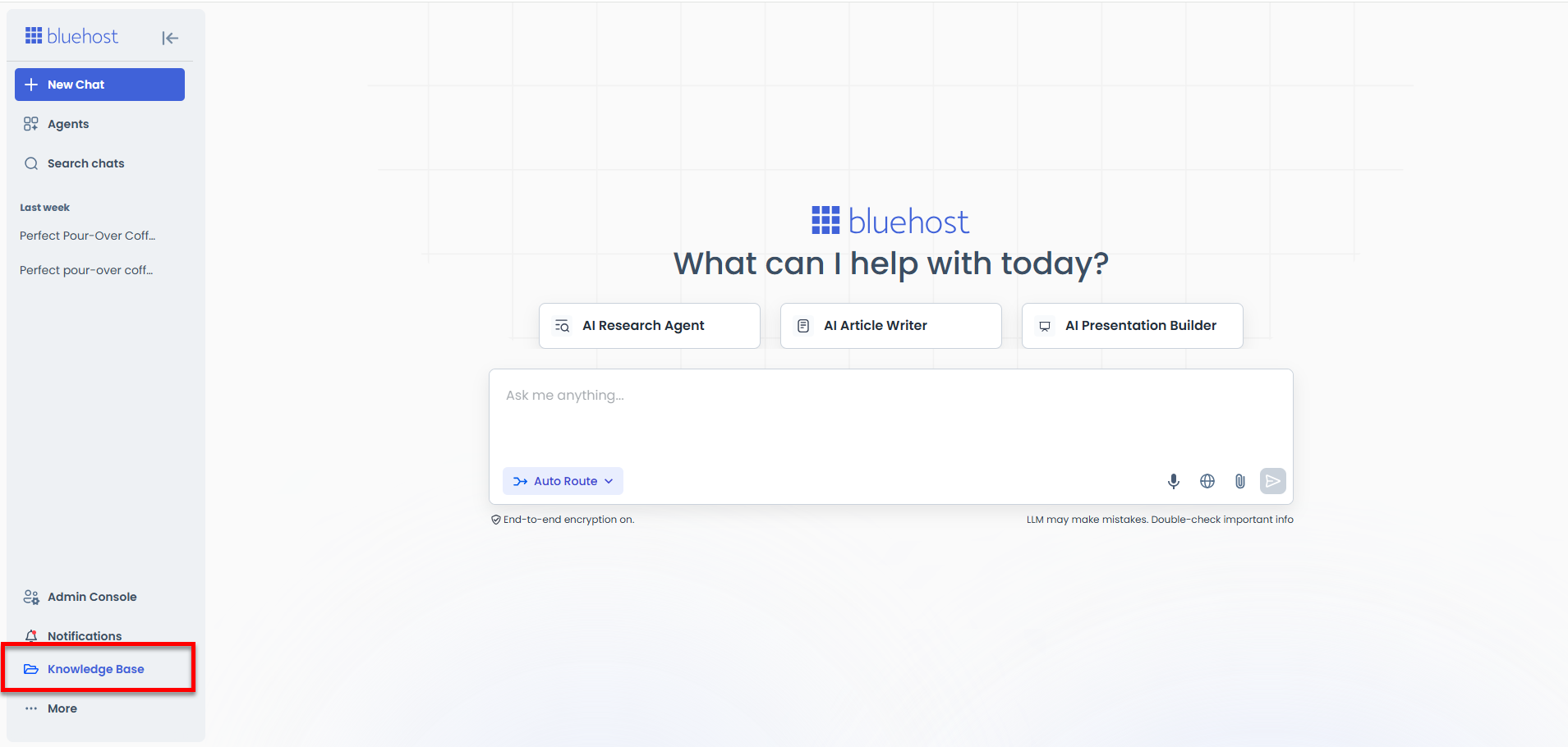 AI All-Access Dashboard - Knowledge Base tab