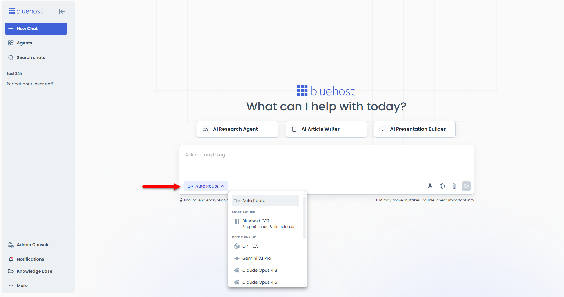 Select the AI Model