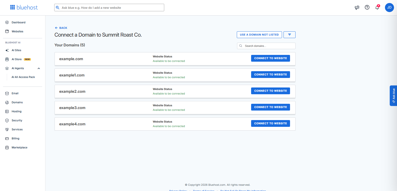 Connect to Website