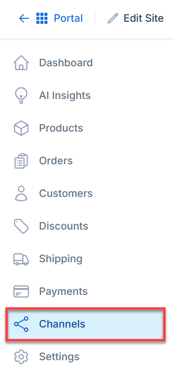 AI Store - Google Merchant Center - Channels tab