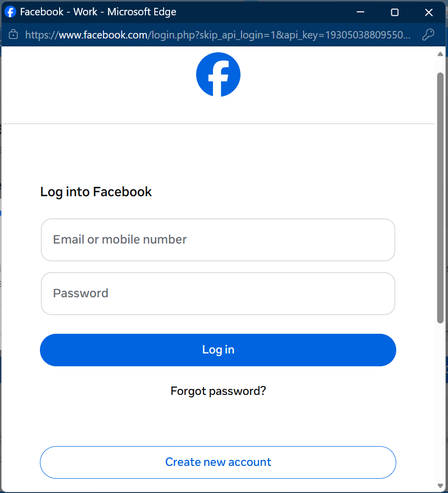 AI Store - Meta Commerce - Login to Meta Pop-up