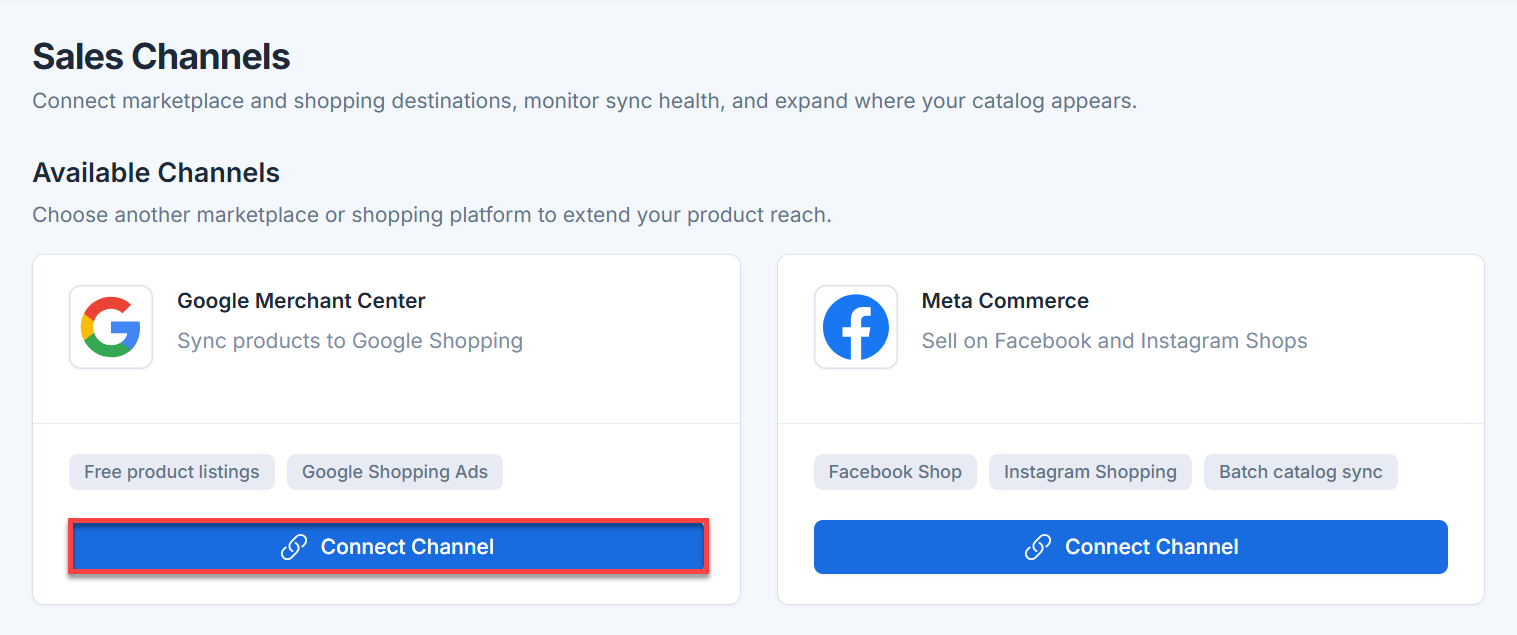 AI Store - Google Merchant Center card