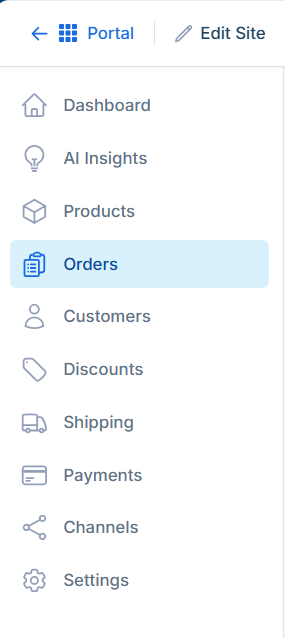 AI Store - Orders tab