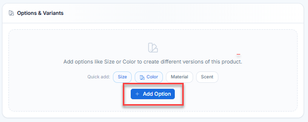 Add Option button