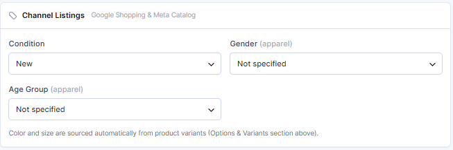 Products- Channel Listings