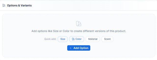 Products- Options and Variants