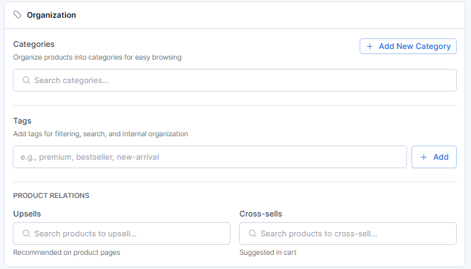 Products - Organization