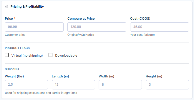 Products- Pricing and Profitability