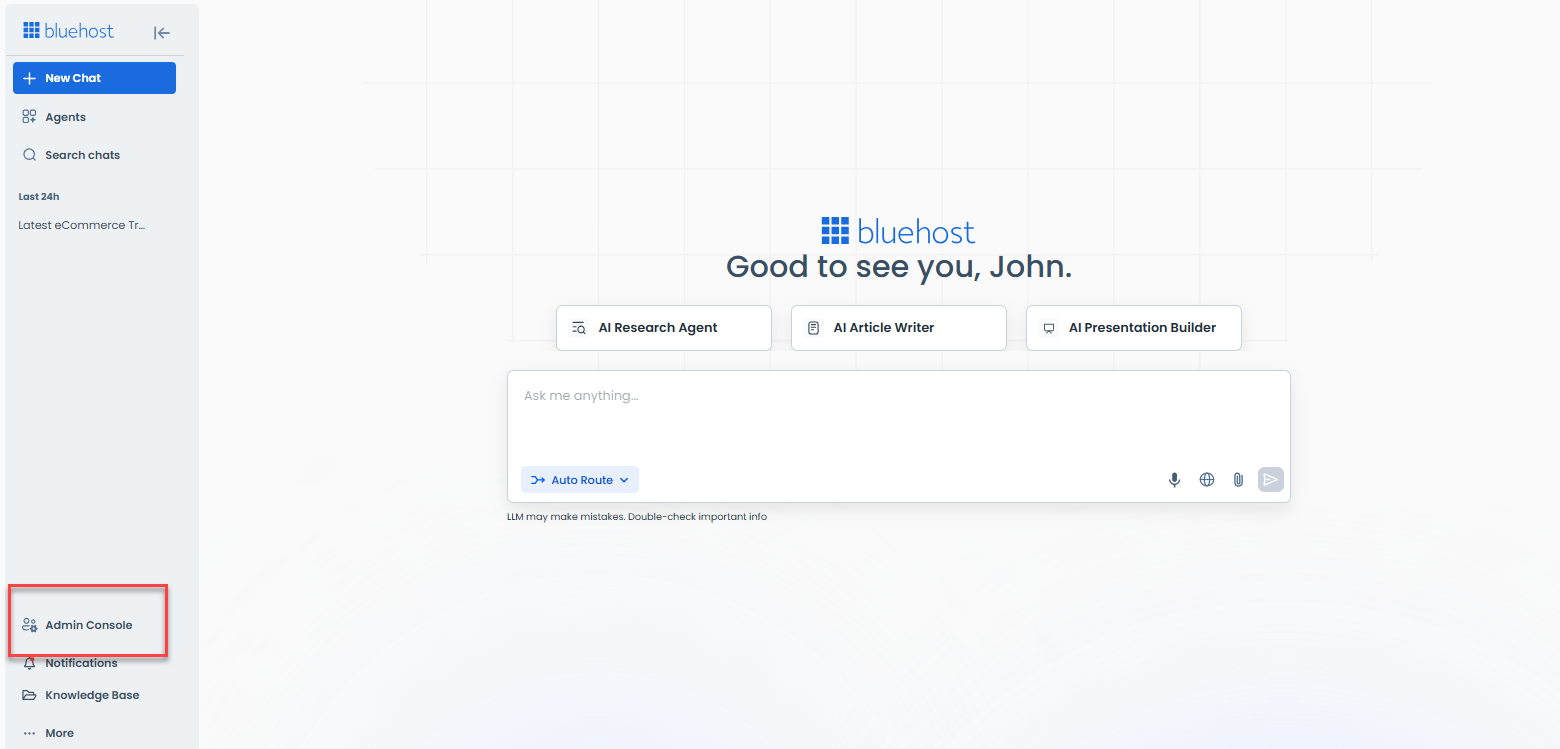 Admin Console