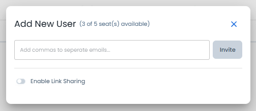 Enter new user email address