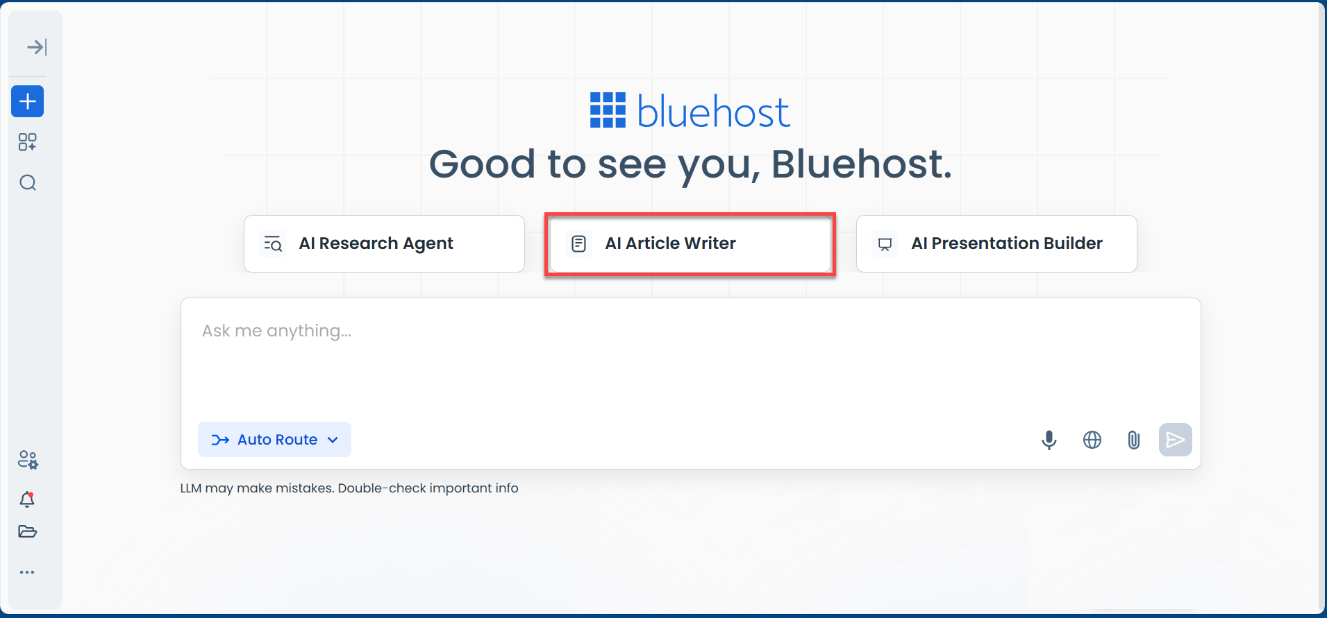 BH AM - Select the AI Article Writer