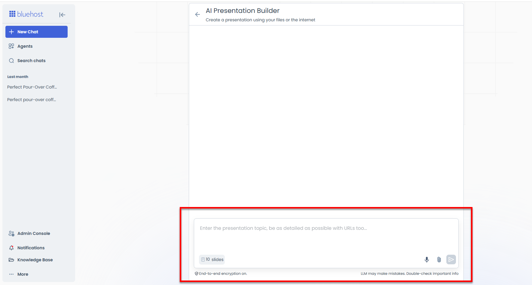 AI Presentation Builder - Enter prompt, enter number of slides, & upload files