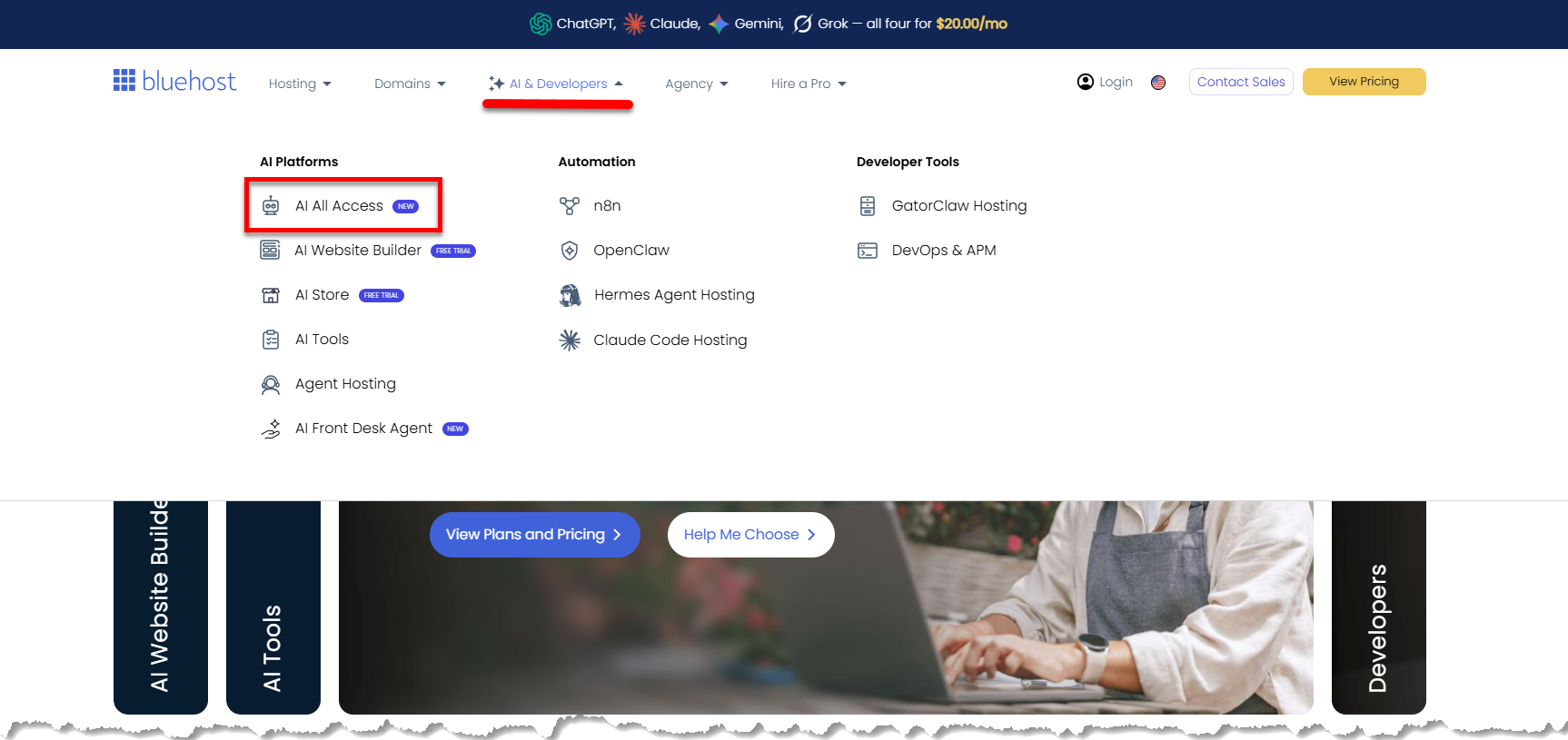 Bluehost - AI & Developers - AI-All-Access