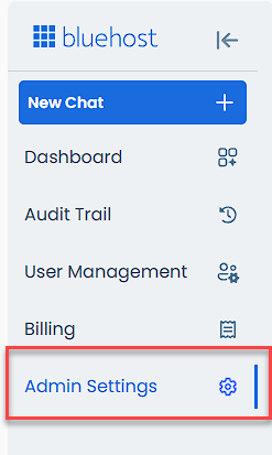 Admin Console - Admin Settings