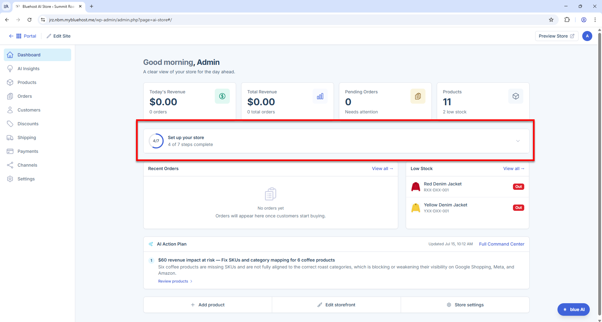 AI Store - Set up your store