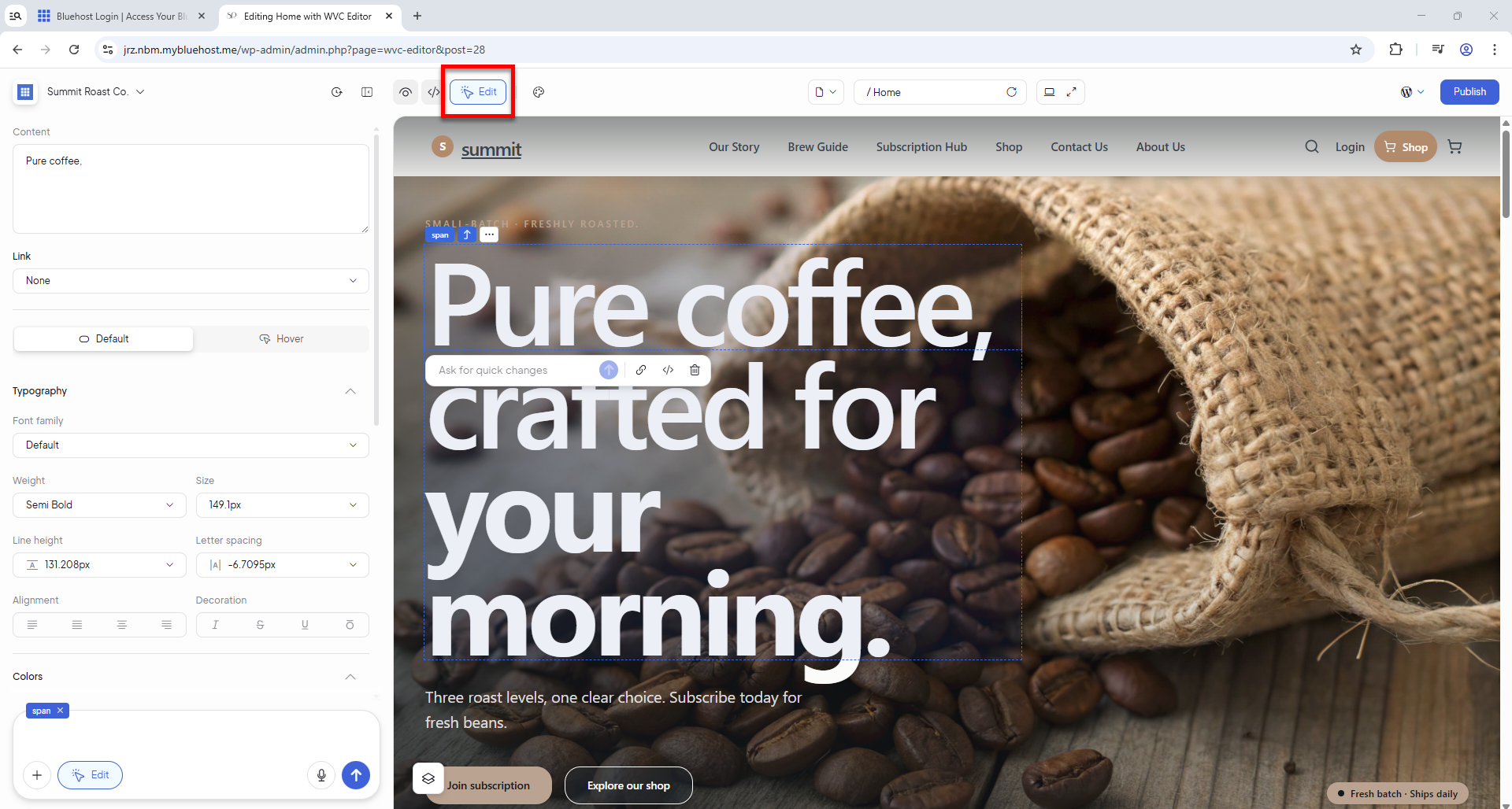 AI Store - Edit