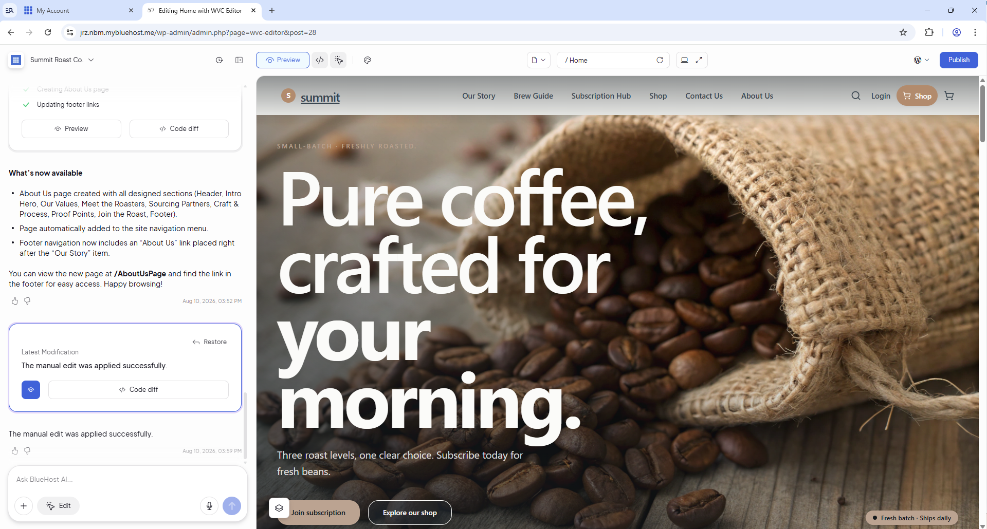 AI Store Editor