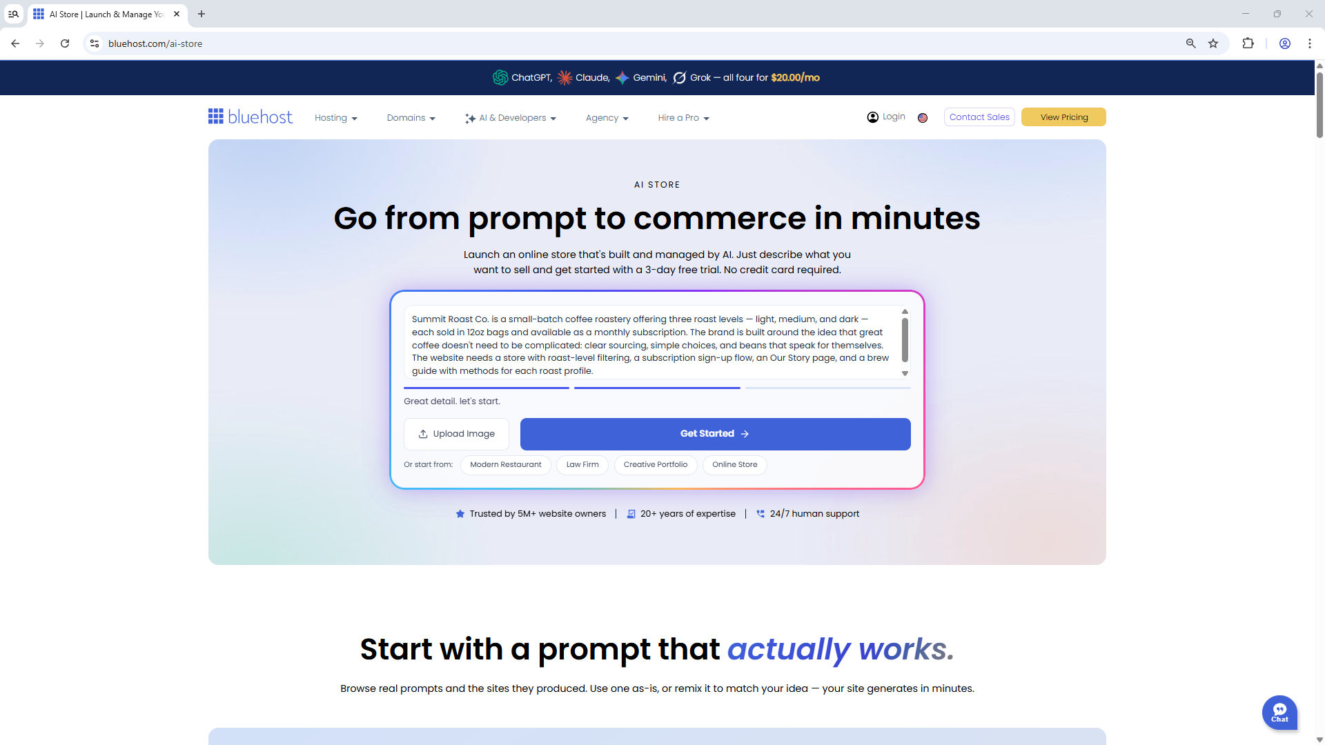 AI Store- With Prompt