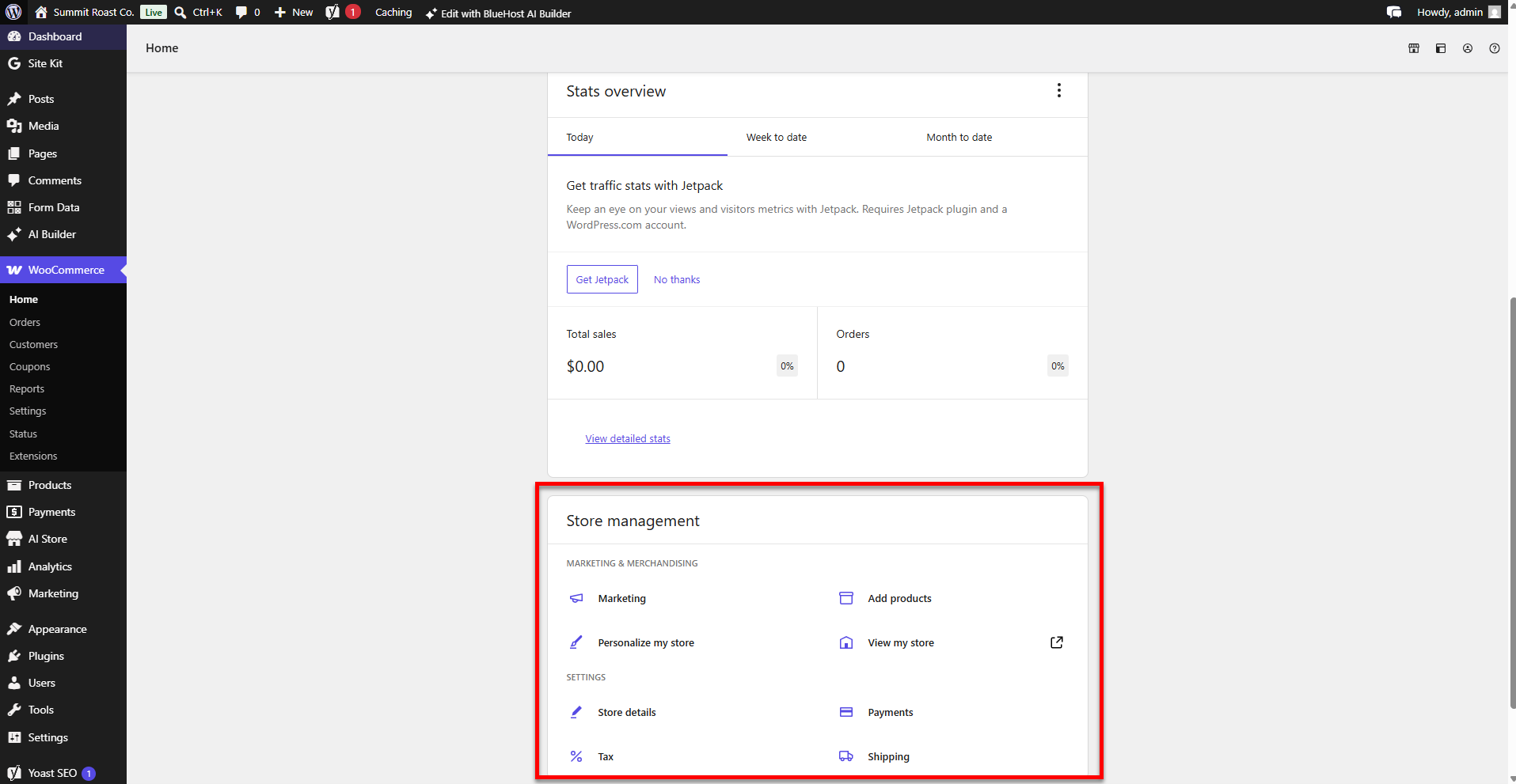 AI Store - WooCommerce - Store Management
