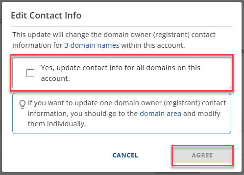 Account Manager - Profile - Edit Contact Info window