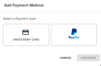 BH Account Manager Billing Tab - Add Payment Method