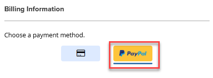 PayPal as payment method
