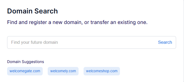 Bluehost Portal - Dashboard - Domain Search