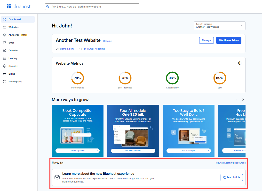 BH Portal - Dashboard - How To