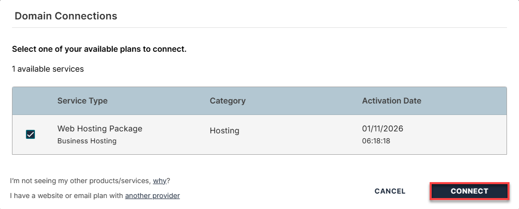 Bluehost Domains - Domain Connections