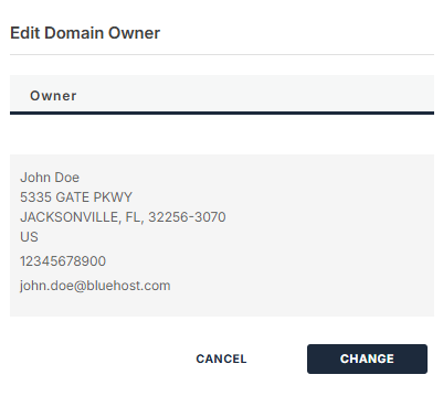 Contacts tab - Edit popup
