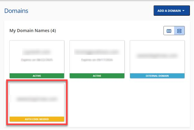 Domain transfer - Auth Code Needed
