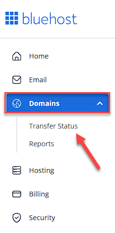 Account Manager - Domains - Transfer Status