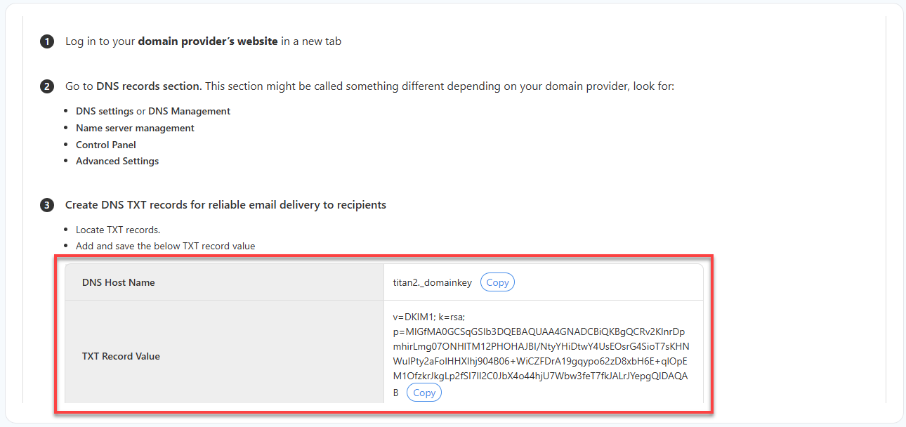 Professional Email - Email Reputation TXT Records