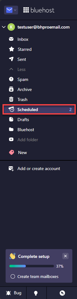 Professional Email - Send Later - Scheduled Folder