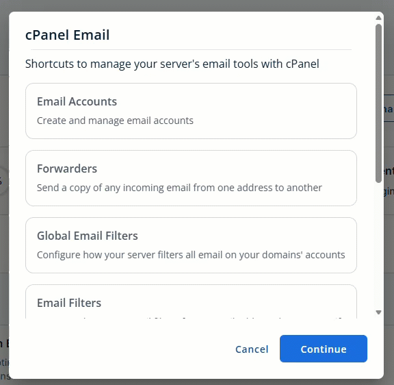 cPanel Email Tools
