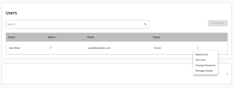 users section