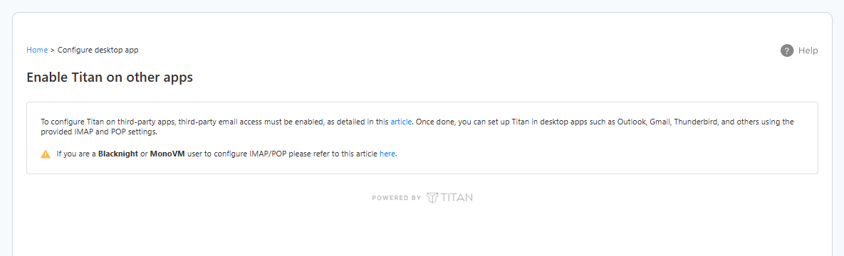 Enable Titan on Other Apps