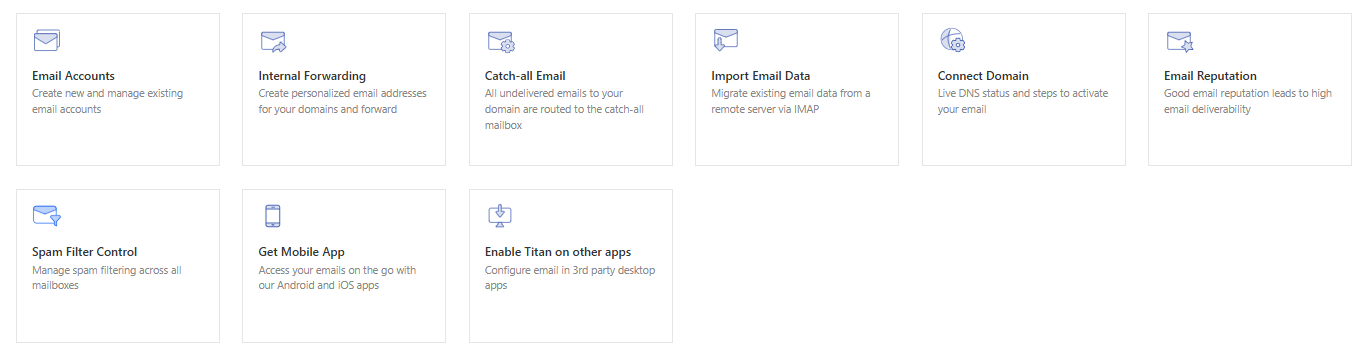 Professional Email Feature Cards