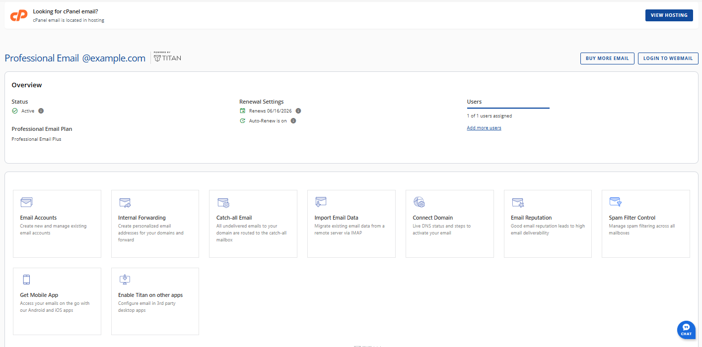 Email Management Page