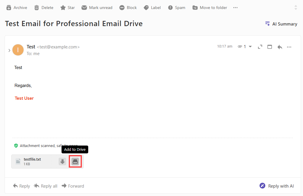 BH AM - Professional Email - Add to Drive