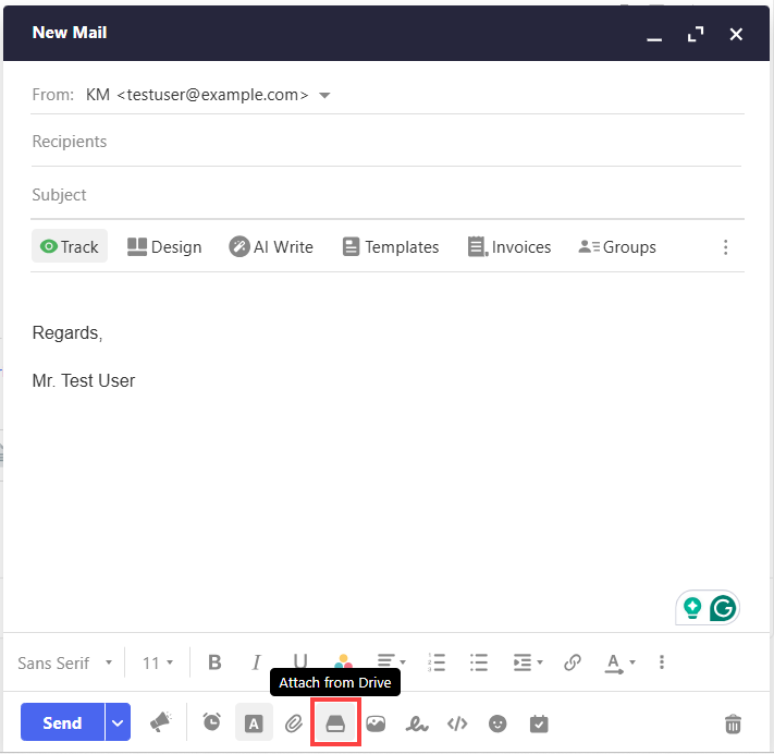 BH AM - Professional Email - Attach from Drive