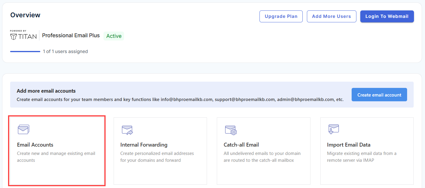 BH AM - Professional Email - Email Accounts