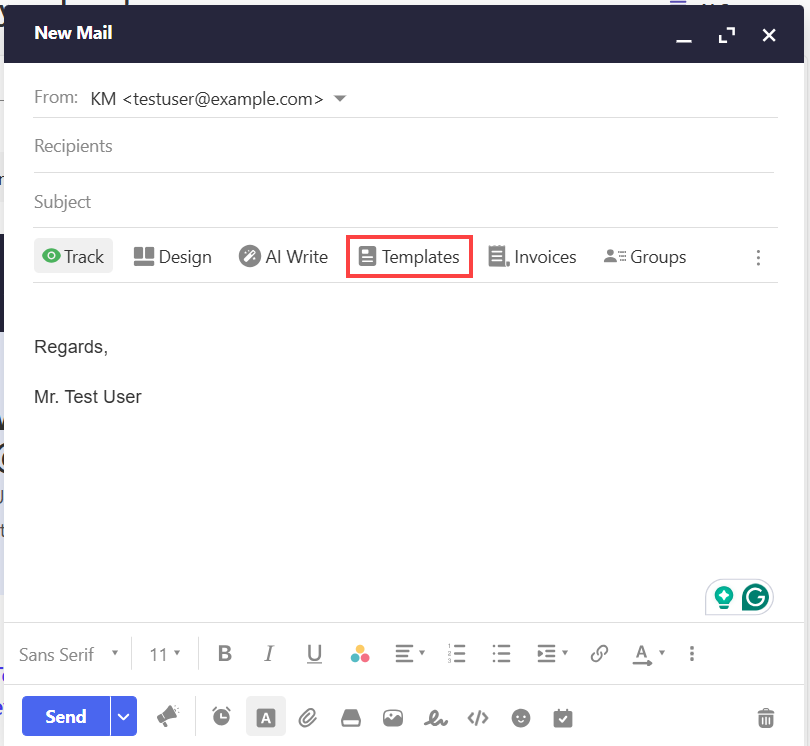 BH AM - Professional Email - New Mail - Templates