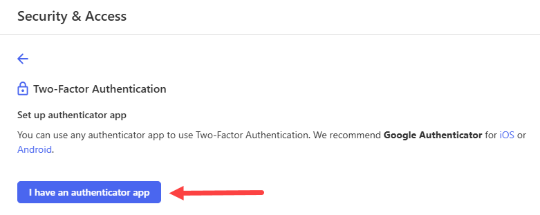 BH AM - Professional Email - Authenticator App Button