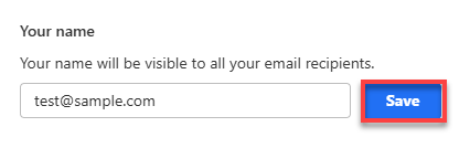 Professional Email - Save button